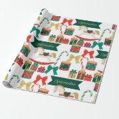 Traditionelles festes Nutcracker Toys Weihnachten Geschenkpapier (Ungerollt)