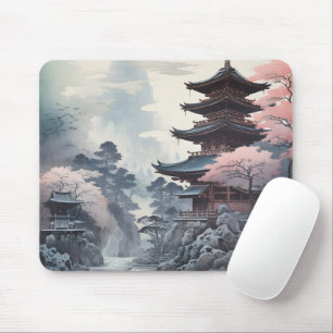 Traditionelles Festhalten des japanischen Tempels Mousepad