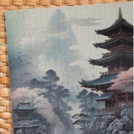Traditionelles Festhalten des japanischen Tempels Puzzle