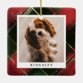 Traditionelles festliches Kariertes Foto mit Haust Keramikornament (Rückseite)