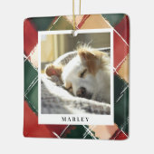 Traditionelles festliches Kariertes Foto mit Haust Keramikornament (Links)