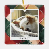 Traditionelles festliches Kariertes Foto mit Haust Keramikornament (Vorderseite)