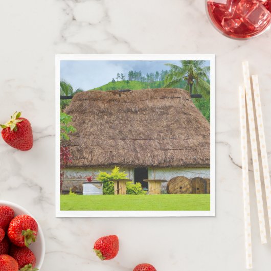 Traditionelles Fidschi-Dorf, Navala-Dorf, Fidschi Serviette (Beispiel)