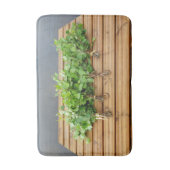 Traditionelles finnisches Bad auf einer Mole Badematte (Vorderseite Vertikal)