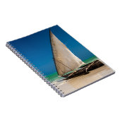 Traditionelles Fischerboot am Strand Notizblock (Rechte Seite)