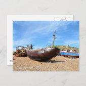 Traditionelles Fischerboot Postkarte (Vorne/Hinten)