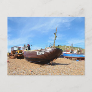 Traditionelles Fischerboot Postkarte
