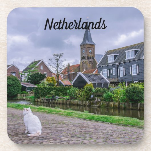 Traditionelles Fischerdorf Marken in den Niederlan Getränkeuntersetzer (Vorderseite)