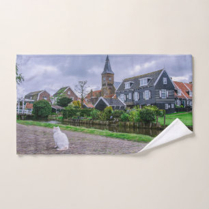 Traditionelles Fischerdorf Marken in den Niederlan Handtuch