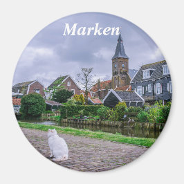 Traditionelles Fischerdorf Marken in den Niederlan Magnet