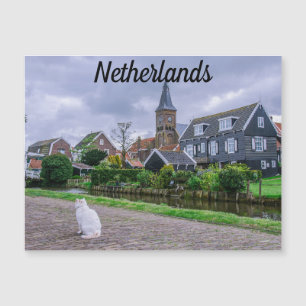 Traditionelles Fischerdorf Marken in den Niederlan Magnetkarte