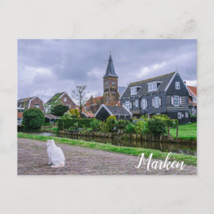 Traditionelles Fischerdorf Marken in den Niederlan Postkarte