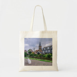 Traditionelles Fischerdorf Marken in den Niederlan Tragetasche