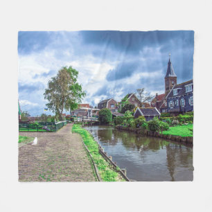 Traditionelles Fischerdorf Marken, Niederlande Fleecedecke