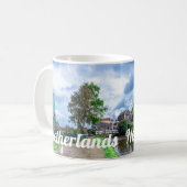 Traditionelles Fischerdorf Marken, Niederlande Kaffeetasse (Vorderseite Links)