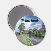 Traditionelles Fischerdorf Marken, Niederlande Magnet (Vorderseite/Rückseite)