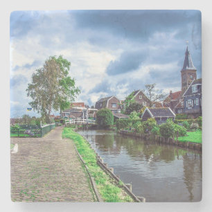 Traditionelles Fischerdorf Marken, Niederlande Steinuntersetzer