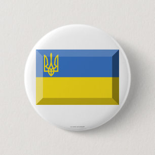 Traditionelles Flaggen-Juwel Ukraine Button