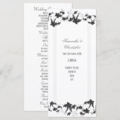 Traditionelles florales Kirchenhochzeitsprogramm Programm (Vorne/Hinten)