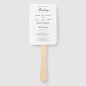 Traditionelles Forest Green Formal Hochzeitsprogra Fächer (Vorderseite)