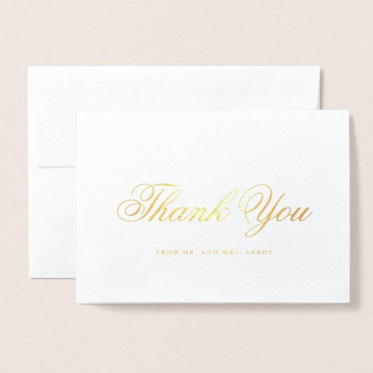 Traditionelles formelles Foto Elegant Wedding Viel Folienkarte (Vorderseite mit Umschlag)