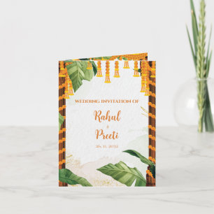 Traditionelles Foto Hindu Ganesh Indian Wedding Einladung
