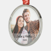 Traditionelles Foto Weihnachten Ornament Aus Metall (Links)