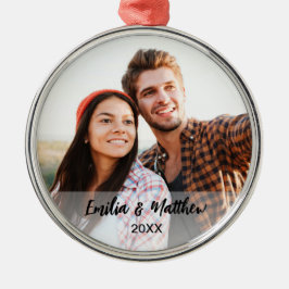 Traditionelles Foto Weihnachten Ornament Aus Metall