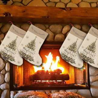 Traditionelles Frohe Weihnachten Antik-Gold indivi Kleiner Weihnachtsstrumpf