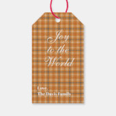 Traditionelles frohe Weihnachten Antique Warm Gold Geschenkanhänger (Rückseite)