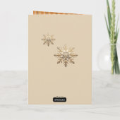 Traditionelles frohe Weihnachten Antique Warm Gold Karte (Rückseite)