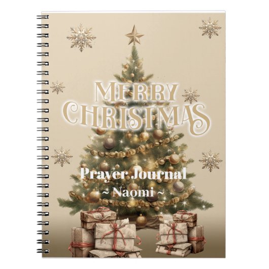 Traditionelles frohe Weihnachten Antique Warm Gold Notizblock (Vorderseite)