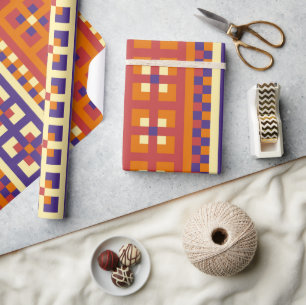 Traditionelles geometrisches ethnisches Motiv  Geschenkpapier