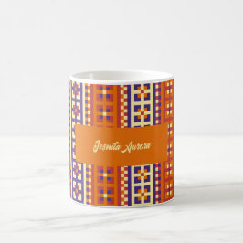 Traditionelles geometrisches ethnisches Motiv Kaffeetasse