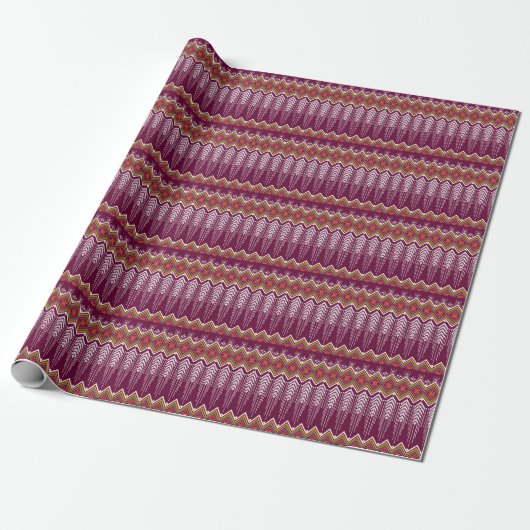 Traditionelles geometrisches ethnisches Muster Geschenkpapier (Ungerollt)