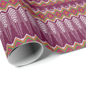 Traditionelles geometrisches ethnisches Muster Geschenkpapier (Rolleneckpunkt)