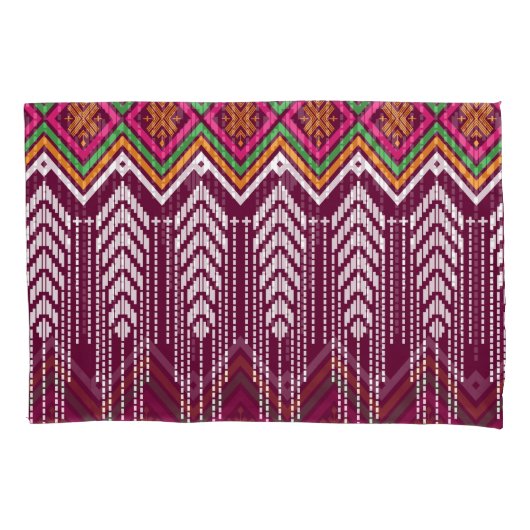 Traditionelles geometrisches ethnisches Muster Kissenbezug (Vorderseite)