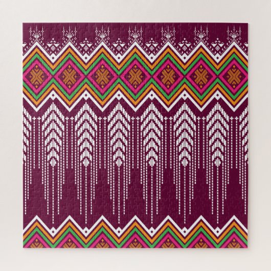 Traditionelles geometrisches ethnisches Muster Puzzle (Vertikal)