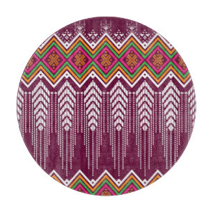 Traditionelles geometrisches ethnisches Muster Schneidebrett