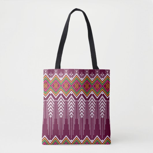Traditionelles geometrisches ethnisches Muster Tasche (Vorderseite)
