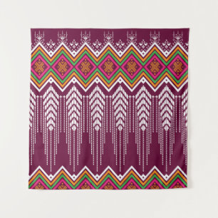 Traditionelles geometrisches ethnisches Muster Wandteppich