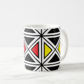 Traditionelles geometrisches Ethnisches Stammmuste Kaffeetasse (VorderseiteRechts)