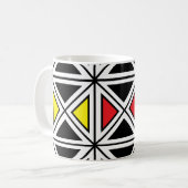 Traditionelles geometrisches Ethnisches Stammmuste Kaffeetasse (Vorderseite Links)