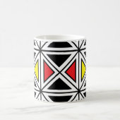 Traditionelles geometrisches Ethnisches Stammmuste Kaffeetasse (Mittel)