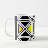 Traditionelles geometrisches Ethnisches Stammmuste Kaffeetasse (Links)