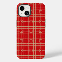 Traditionelles geometrisches Muster aus Rot und Go Case-Mate iPhone 14 Hülle