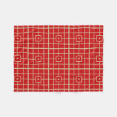 Traditionelles geometrisches Muster aus Rot und Go Fleecedecke (Vorderseite (Horizontal))