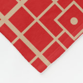 Traditionelles geometrisches Muster aus Rot und Go Fleecedecke (Ecke)