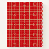 Traditionelles geometrisches Muster aus Rot und Go Notizblock (Rückseite)