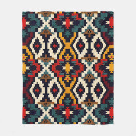 Traditionelles geometrisches Muster Fleecedecke